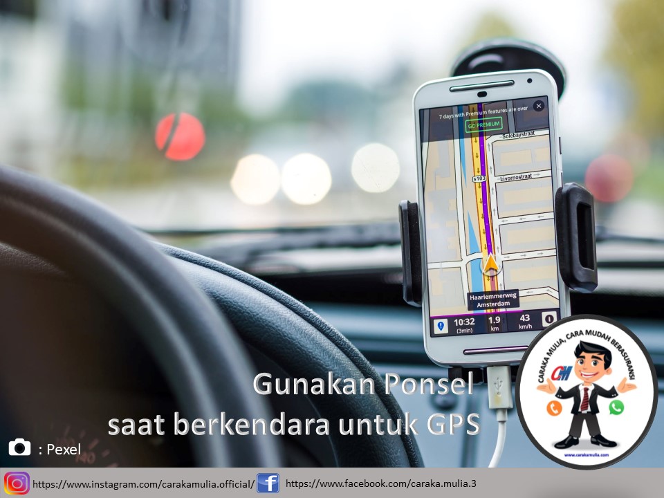 Gunakan Ponsel saat berkendara untuk GPS